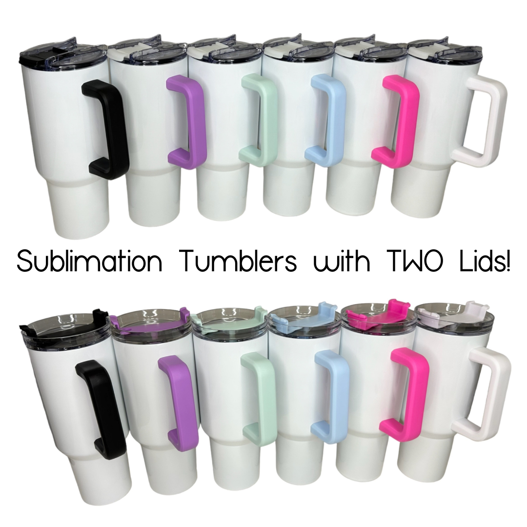 40 oz w/ Handle Sublimation Color Tumblers