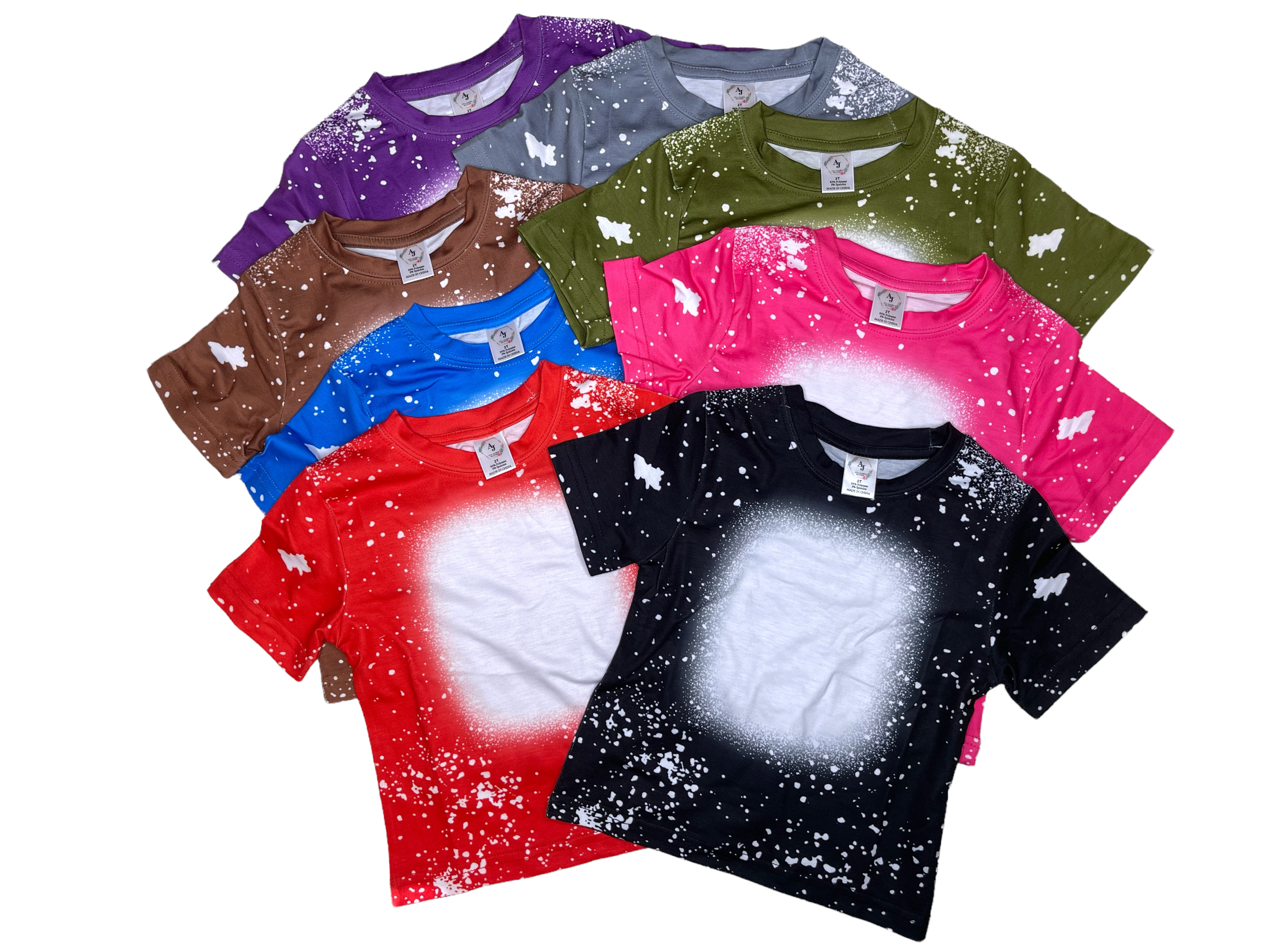 2T-6T) Faux Bleach Shirts- Toddler – Tamara's Tidbits (RTS Sublimation  Blanks)