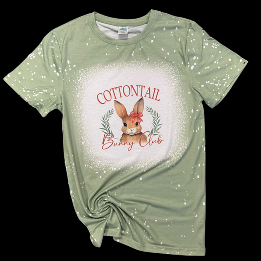 Cottontail Bunny Club Faux Bleached Adult Unisex Shirts