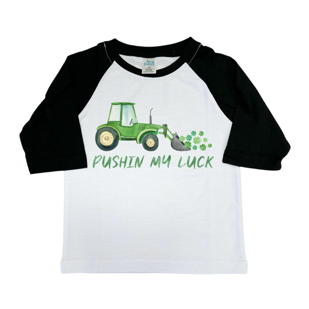 Pushin My Luck Kids 3/4 Sleeve Unisex Shirt