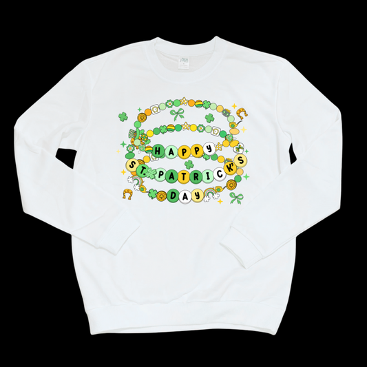 Friendship Bracelet St.Patricks Day Adult Crewneck