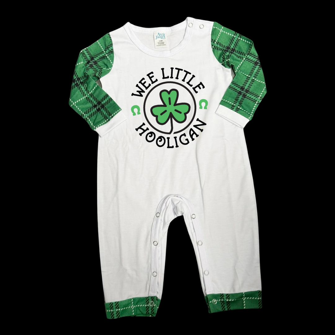 St.Patricks Day Infant Christmas Pajama Onesies