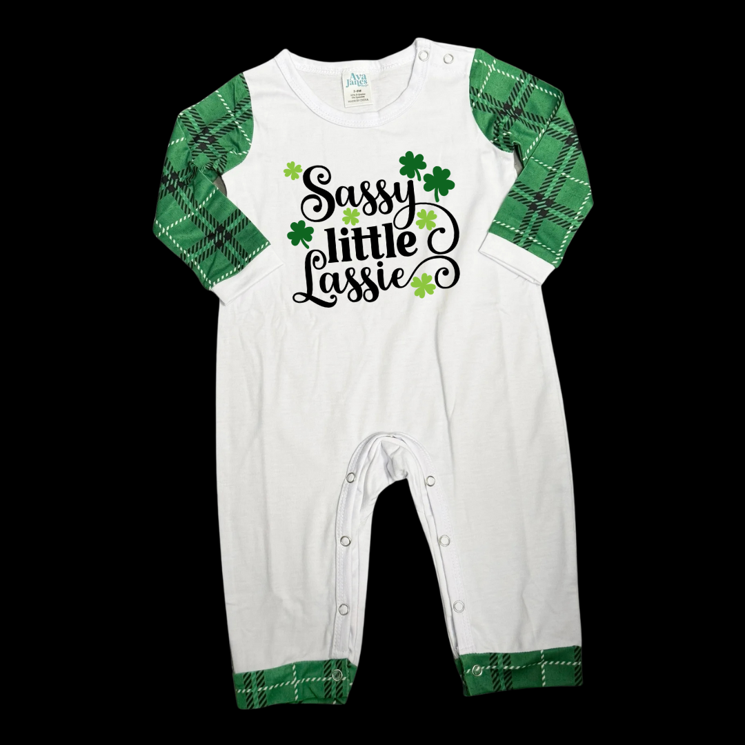 St.Patricks Day Infant Christmas Pajama Onesies