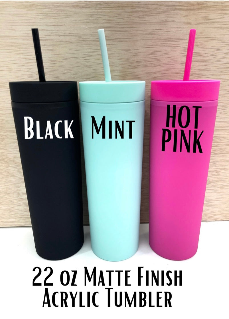 22 oz Acrylic Powder Coat Tumblers Imperfect