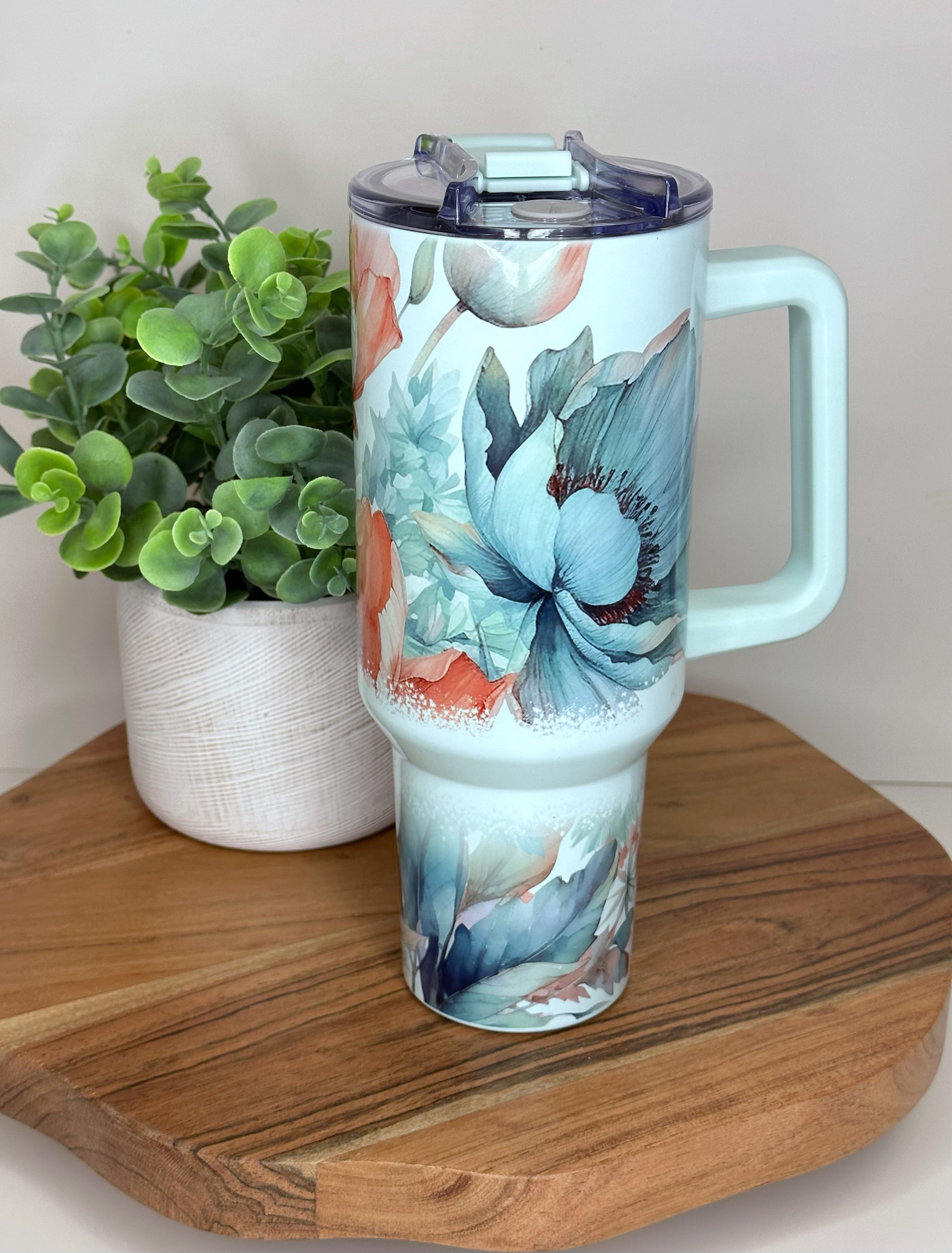 40oz Sublimation Tumbler w/ Handle stainless steel – Hailey Brook Designs