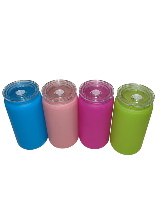 Plastic Can 16 Oz Solid Colors