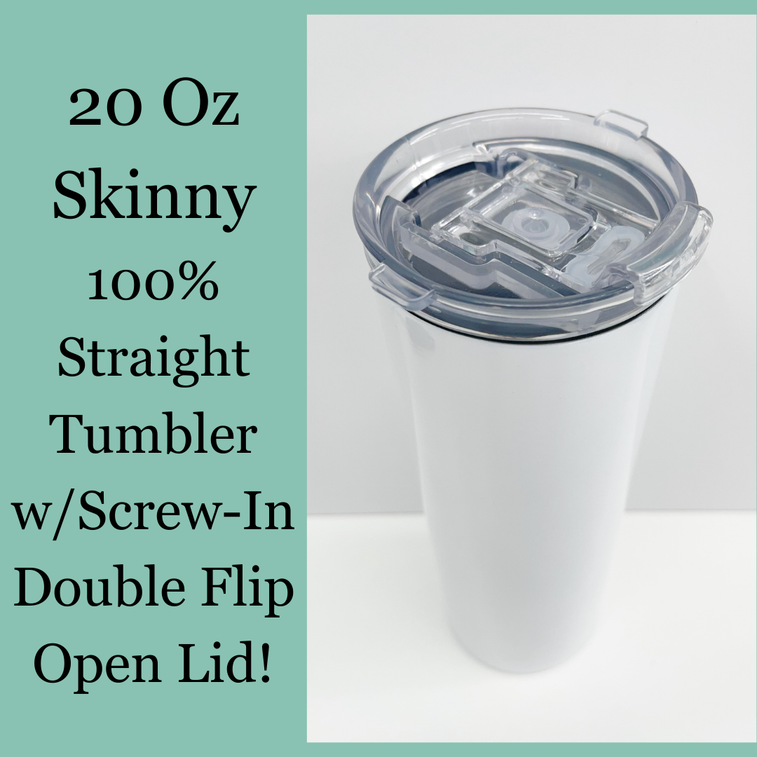 30 oz Skinny Tumbler With Lid & Straw