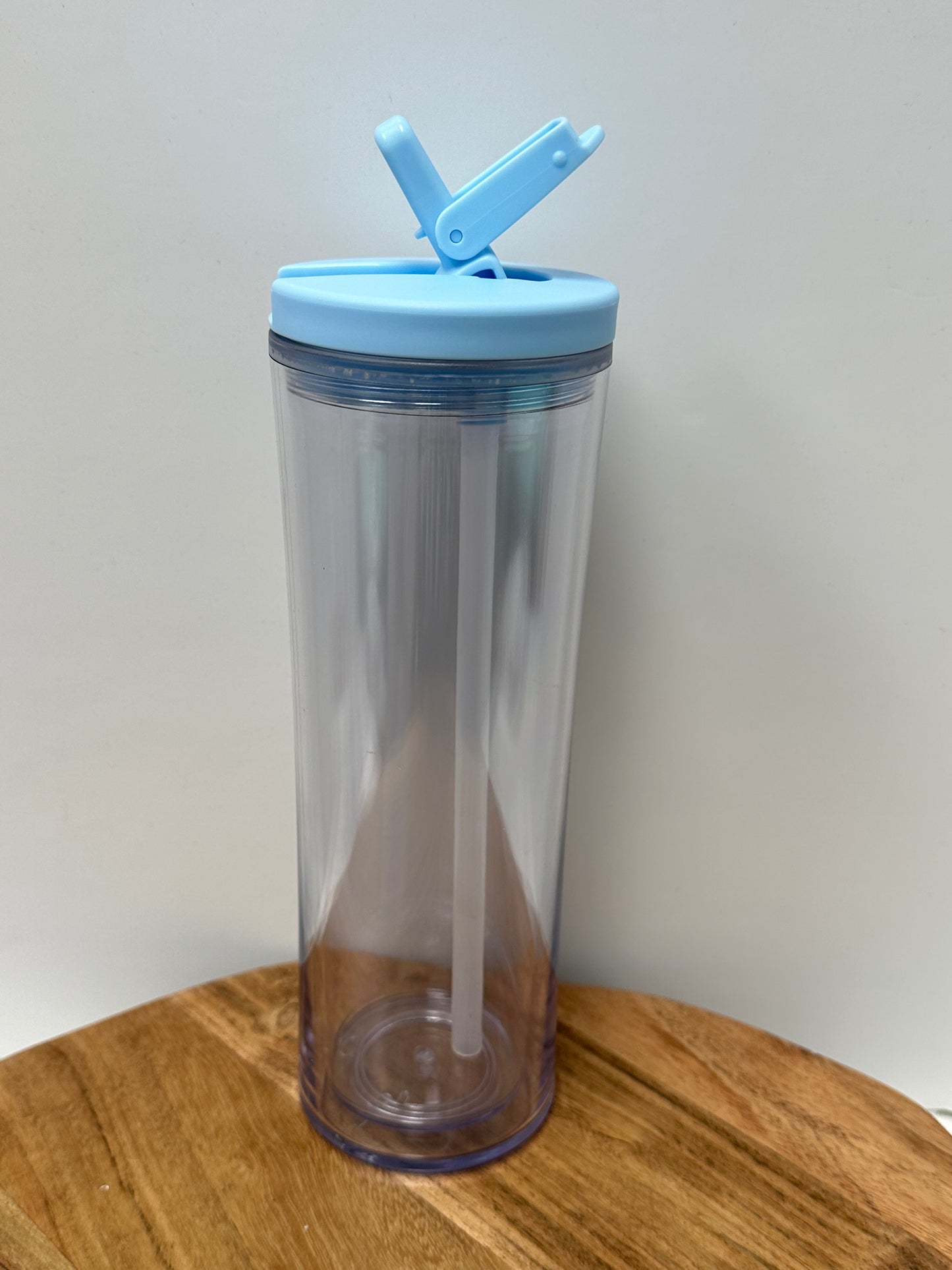 Snow Globe 20 oz Flip Top Water Bottles - W/ PreDrilled Hole and Plug!