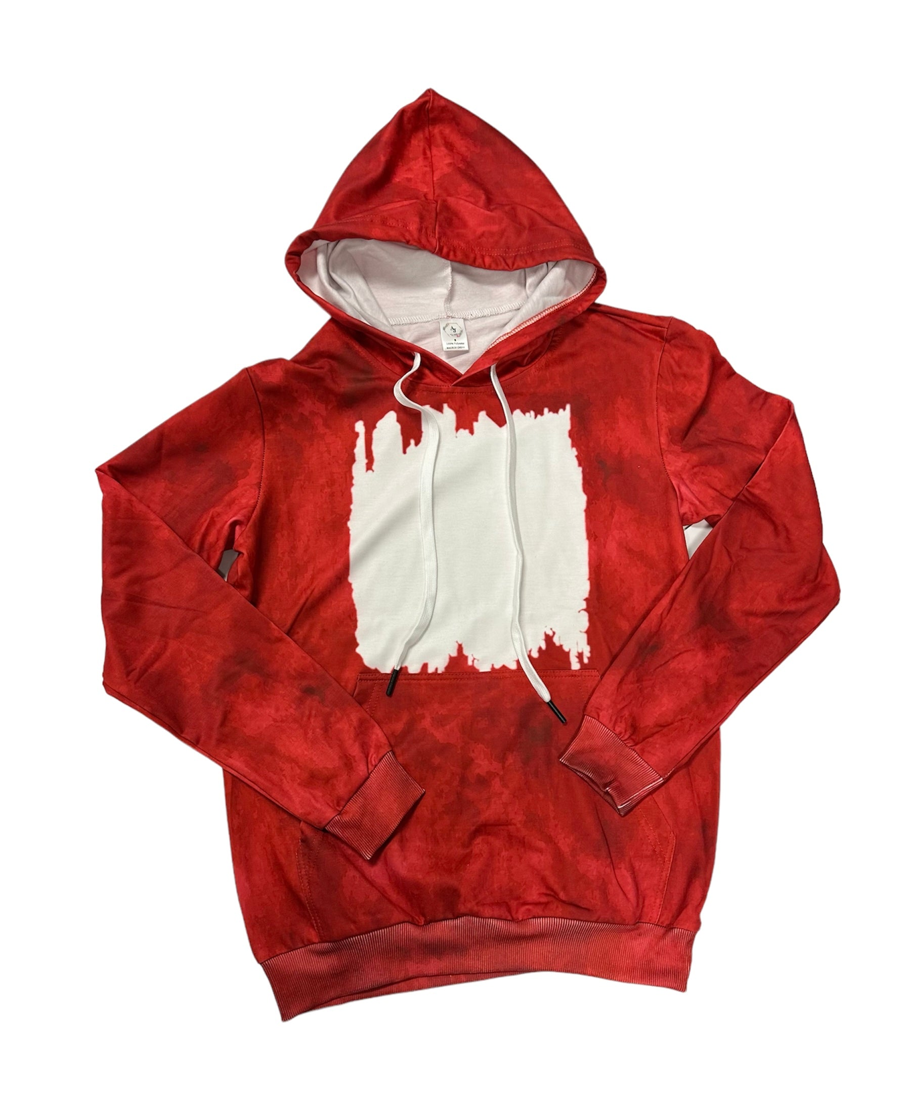 Red cheap bleached hoodie