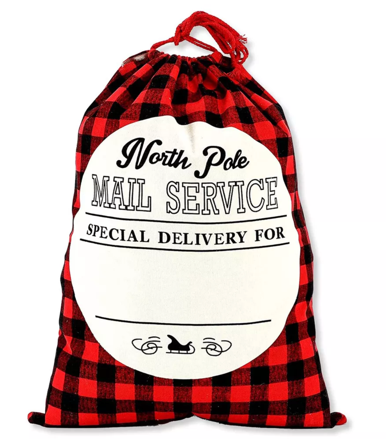 Buffalo Plaid Printed XL Santa Sack